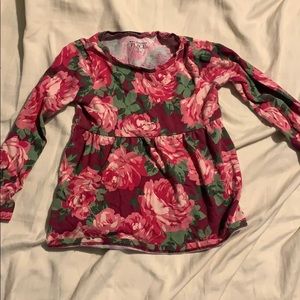 Girls floral long sleeved shirt